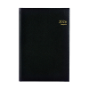 Brepols Omega Lima agenda semainier 2026 avec répartition par quart d'heure (1 semaine sur 2 pages) 6 langues - noir 0.030.1256.01.6.0 262410 - 1