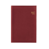 Brepols Omega Lima agenda semainier division de 15 minutes, 2027 (1 semaine par 2 pages) 6 langues - bordeaux 440210