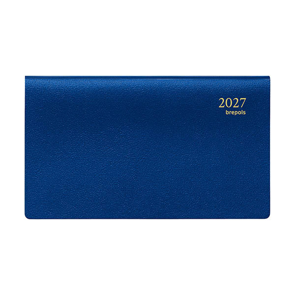 Brepols Omniplan Genova agenda hebdomadaire format horaire 2027 (1 semaine par 2 pages) 6 langues - bleu 440322 - 1