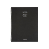 Brepols Polyprop 16 mois agenda semainier avec répartition par heure 2026-2027 (1 semaine par 2 pages) 4 langues - noir 440177 - 1