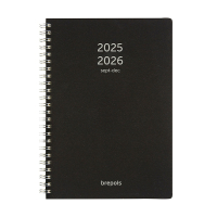 Brepols Polyprop agenda semainier 16 mois 2025-2026 (1 semaine par page) 4 langues - noir 2.064.4910.01.4.0 262389