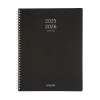 Brepols Polyprop agenda semainier 16 mois avec répartition par heure 2025-2026 4 langues (1 semaine sur 2 pages) - noir 2.242.4910.01.4.0 261046 - 1