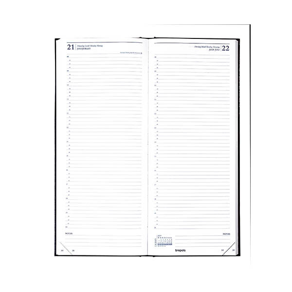 Brepols Saturnus Lima agenda avec répartition par quart d'heure 2027 (1 jour par page) 4 langues - bordeaux 440204 - 2
