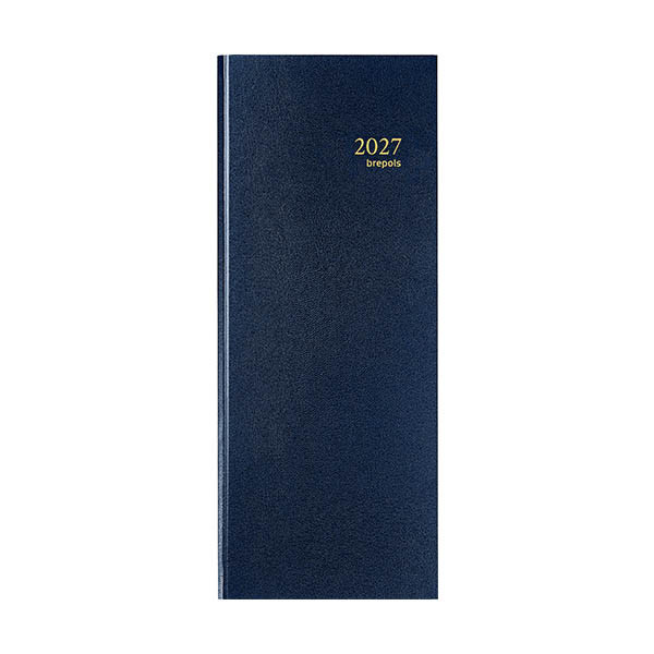 Brepols Saturnus Lima agenda avec répartition par quart d'heure 2027 4 langues 4 jours par page - bleu 440205 - 1