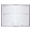 Brepols Saturnus Lima agenda journalier 2025 avec division par heure (2 jours par page) 4 langues - noir 261444 - 2
