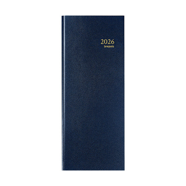 Brepols Saturnus Lima agenda journalier 2026 avec répartition par quart d'heure (1 jour par page) 4 langues - bleu 0.111.1255.06.6.0 262406 - 1