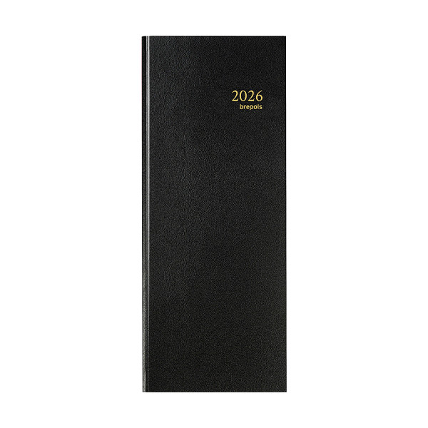 Brepols Saturnus Lima agenda journalier 2026 avec répartition par quart d'heure (1 jour par page) 4 langues - noir 0.111.1255.01.6.0 262405 - 1