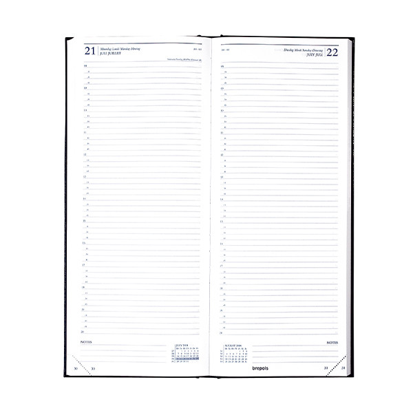 Brepols Saturnus Lima agenda journalier 2026 avec répartition par quart d'heure (1 jour par page) 4 langues - noir 0.111.1255.01.6.0 262405 - 2