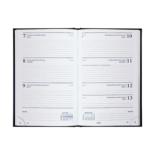Brepols Saturnus Lima agenda semainier 2026 (1 semaine sur 2 pages) 4 langues - bleu 0.231.1255.06.6.0 262439 - 2