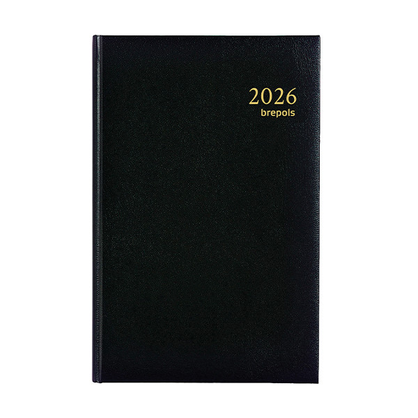 Brepols Saturnus Lima agenda semainier 2026 (1 semaine sur 2 pages) 4 langues - noir 0.231.1255.01.6.0 262438 - 1