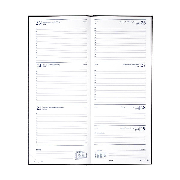 Brepols Saturnus Lima agenda semainier 2026 avec répartition par heure (1 semaine sur 2 pages) 4 langues - noir 0.131.1255.01.6.0 262447 - 1