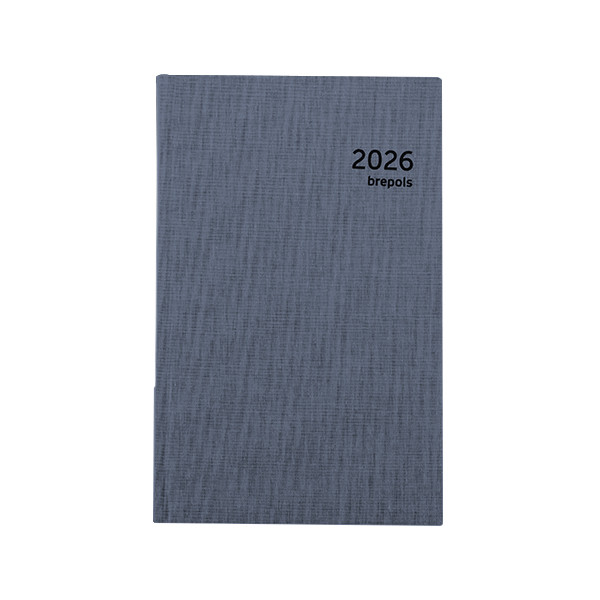 Brepols Saturnus Luxe Dubletta agenda journalier avec répartition par demi-heure 2026 (1 jour par page) 4 langues - bleu 0.216.5455.99.6.0BL 262435 - 1