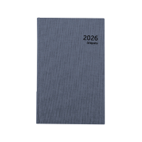 Brepols Saturnus Luxe Dubletta agenda journalier avec répartition par demi-heure 2026 (1 jour par page) 4 langues - bleu 0.216.5455.99.6.0BL 262435