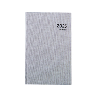 Brepols Saturnus Luxe Dubletta agenda journalier avec répartition par demi-heure 2026 (1 jour par page) 4 langues - gris 0.216.5455.99.6.0GREY 262434