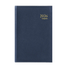 Brepols Saturnus Luxe Lima agenda journalier 2026 avec répartition par demi-heure (1 jour par page) 4 langues - bleu