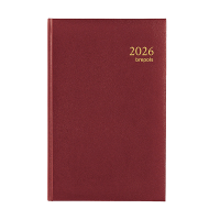 Brepols Saturnus Luxe Lima agenda journalier 2026 avec répartition par demi-heure (1 jour par page) 4 langues - bordeaux 0.216.1256.04.6.0 262408