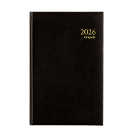 Brepols Saturnus Luxe Lima agenda journalier 2026 avec répartition par demi-heure (1 jour par page) 4 langues - noir 0.216.1256.01.6.0 262407