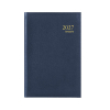 Brepols Saturnus Luxe Lima agenda journalier 2027 avec répartition par demi-heure (1 jour par page) 4 langues - bleu 440208 - 1