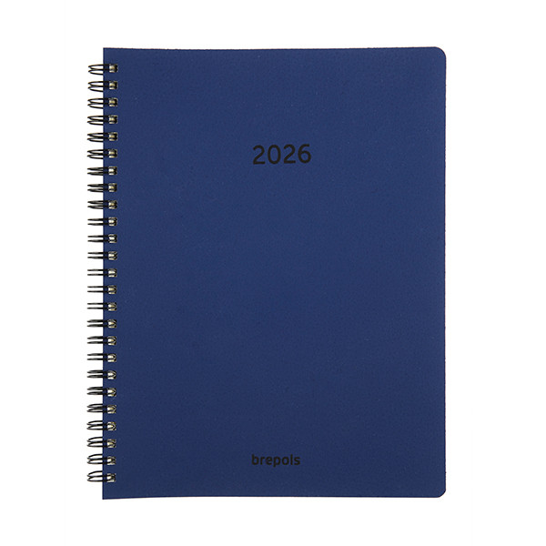 Brepols Timing Calvi agenda semainier 2026 avec répartition par heure (1 semaine sur 2 pages) 6 langues - bleu 0.136.6870.06.4.0 262465 - 1