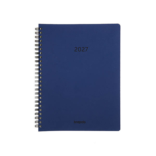 Brepols Timing Calvi format horaire agenda hebdomadaire 2027 (1 semaine par 2 pages) 6 langues - bleu 440287 - 1