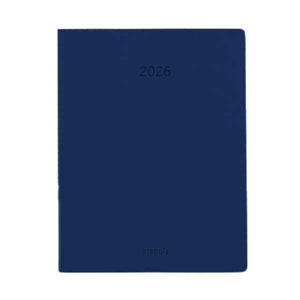 Brepols Timing Colora agenda semainier avec répartition par heure 2026 (1 semaine sur 2 pages) 6 langues - bleu foncé 262460 - 1