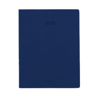 Brepols Timing Colora agenda semainier avec répartition par heure 2026 (1 semaine sur 2 pages) 6 langues - bleu foncé 262460