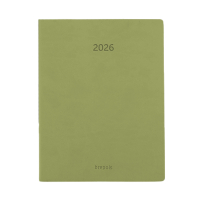 Brepols Timing Colora agenda semainier avec répartition par heure 2026 (1 semaine sur 2 pages) 6 langues - vert 262461
