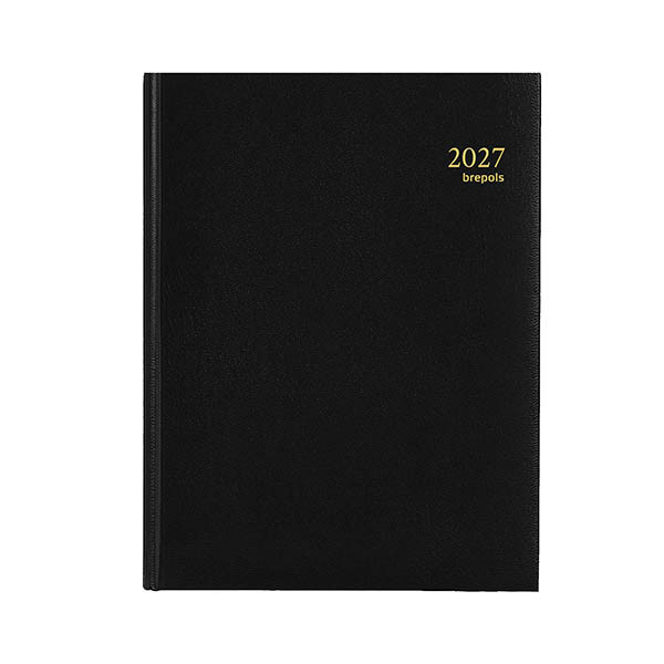 Brepols Timing Lima agenda hebdomadaire 2027 format horaire (1 semaine par 2 pages) 4 langues - noir 440293 - 1