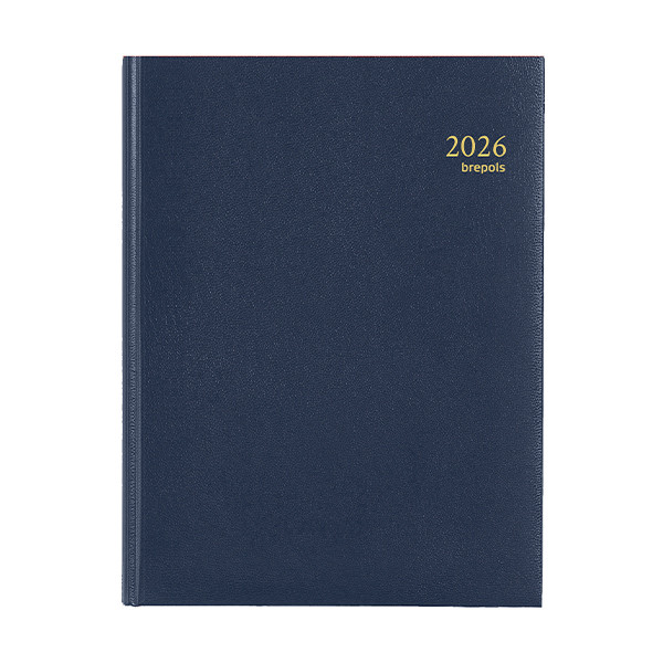 Brepols Timing Lima agenda semainier 2026 avec répartition par heure (1 semaine sur 2 pages) 4 langues - bleu 0.137.1256.06.6.0 262474 - 1