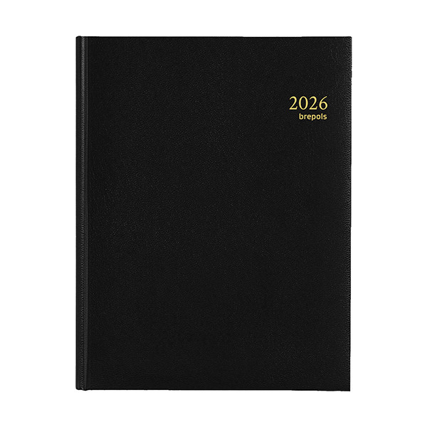 Brepols Timing Lima agenda semainier 2026 avec répartition par heure (1 semaine sur 2 pages) 6 langues - noir 0.136.1256.01.6.0 262416 - 1