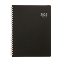 Brepols Timing Recycled PP agenda semainier 2026 avec répartition par heure (1 semaine sur 2 pages) 4 langues - noir 0.137.4910.01.4.0 262476