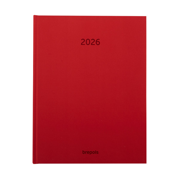 Brepols Timing Sunrise agenda semainier 2026 avec répartition par heure (1 semaine sur 2 pages) 6 langues - rouge 0.136.0275.99.6.0RD 262458 - 1