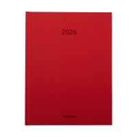 Brepols Timing Sunrise agenda semainier 2026 avec répartition par heure (1 semaine sur 2 pages) 6 langues - rouge 0.136.0275.99.6.0RD 262458