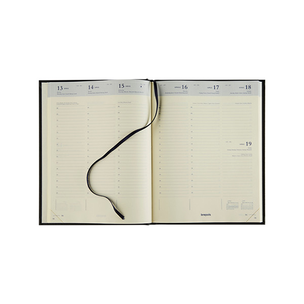 Brepols Timing Sunrise agenda semainier 2026 avec répartition par heure (1 semaine sur 2 pages) 6 langues - vert 0.136.0275.99.6.0GR 262456 - 2