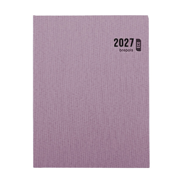 Brepols Timing Toile Ocean agenda hebdomadaire format horaire 2027 (1 semaine par 2 pages) 6 langues - rouge 440285 - 1