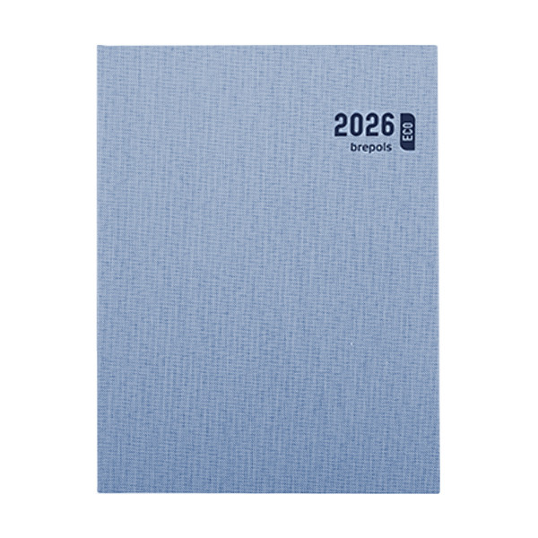 Brepols Timing Toile Ocean agenda semainier 2026 avec répartition par heure (1 semaine sur 2 pages) 6 langues - bleu 0.136.2065.99.6.0BL 262462 - 1