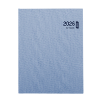 Brepols Timing Toile Ocean agenda semainier 2026 avec répartition par heure (1 semaine sur 2 pages) 6 langues - bleu 0.136.2065.99.6.0BL 262462