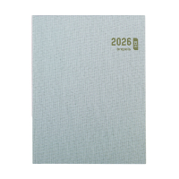 Brepols Timing Toile Ocean agenda semainier 2026 avec répartition par heure (1 semaine sur 2 pages) 6 langues - vert 0.136.2065.99.6.0GR 262464