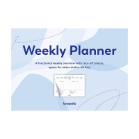 Brepols calendrier hebdomadaire non daté (56 feuilles) ANGL - bleu 1.890.9900.99.5.0BL 262552