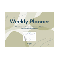 Brepols calendrier hebdomadaire non daté (56 feuilles) ANGL - vert 1.890.9900.99.5.0GR 262551