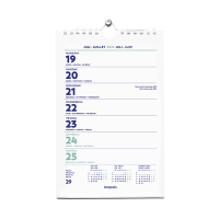 Brepols calendrier mural hebdomadaire à spirale 2026 4 langues 1.850.9900.00.4.0 262524