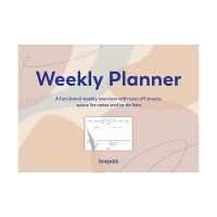 Brepols planning semainier non daté (56 feuilles) ANGL - beige 440238
