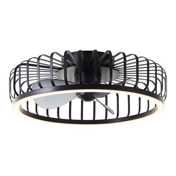 Ventilateur de plafond avec éclairage LED | Capo | Ø 48 cm | 2700-6500K | Noir | 36W | Brillant LBR00005 - 1