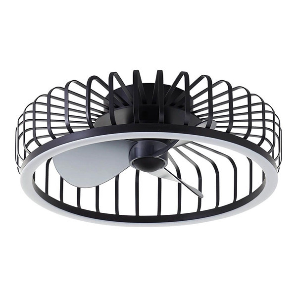 Ventilateur de plafond avec éclairage LED | Capo | Ø 48 cm | 2700-6500K | Noir | 36W | Brillant LBR00005 - 2