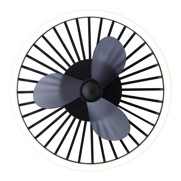 Ventilateur de plafond avec éclairage LED | Capo | Ø 48 cm | 2700-6500K | Noir | 36W | Brillant LBR00005 - 3