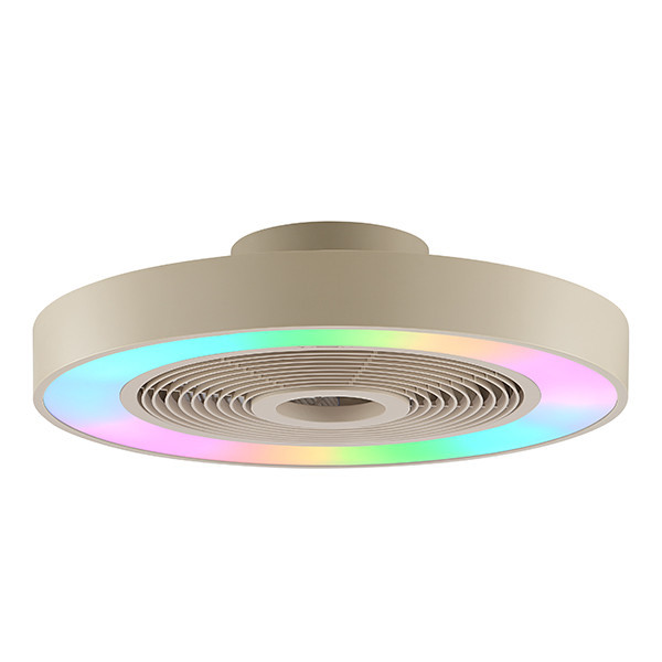 Ventilateur de plafond avec éclairage LED | Catania | Ø 48,6 cm | RGBIC + 2700-6500K | Sable | 40W | Brillant LBR00009 - 1