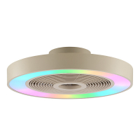Ventilateur de plafond avec éclairage LED | Catania | Ø 48,6 cm | RGBIC + 2700-6500K | Sable | 40W | Brillant LBR00009