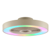 Ventilateur de plafond avec éclairage LED | Catania | Ø 48,6 cm | RGBIC + 2700-6500K | Sable | 40W | Brillant LBR00009 - 1