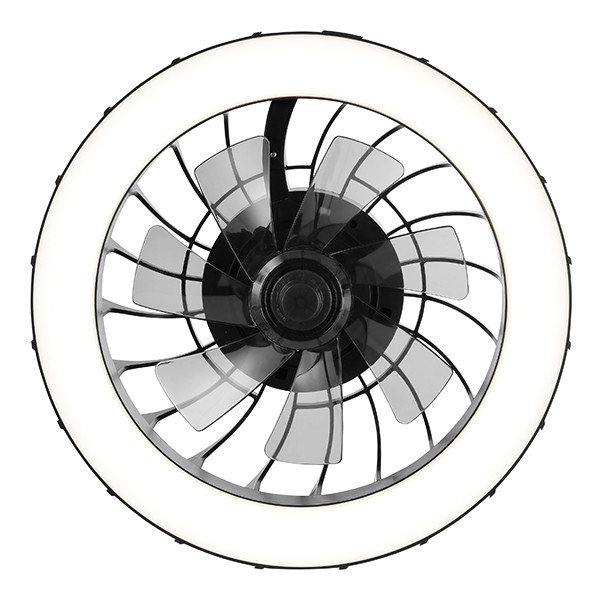 Ventilateur de plafond avec éclairage LED | Fanora | Ø 46 cm | RGBIC + 2700-6500K | Noir | 30W | Brillant LBR00008 - 3