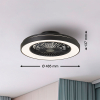 Ventilateur de plafond avec éclairage LED | Mazzaro | Ø 48,5 cm | RGBIC + 3000-6500K | Noir | 40W | Brillant LBR00012 - 5